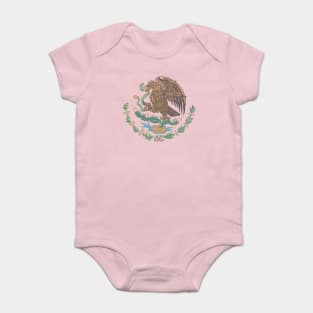 Escudo Nacional de Mexico - Coat of arms of Mexico - vintage grunge design Baby Bodysuit